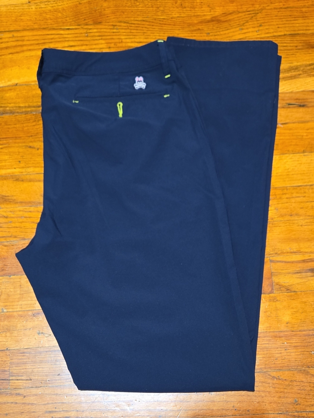 Psycho Bunny Men's Slim Fit Performance Chino Golf Pants Navy Size 36X33